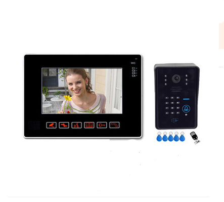 密碼門禁 高清別墅對講門鈴 無線遙控 刷卡開鎖 高清有線刷ID卡密碼可視對講門鈴 別墅夜視可視門鈴